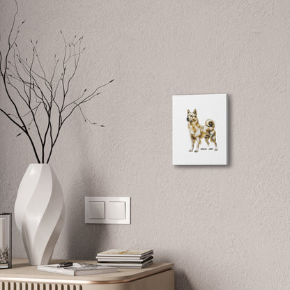 Korean Jindo Dog Illustration Canvas Wall Art | Eco - Limited