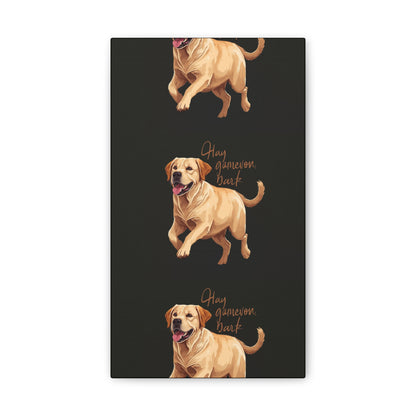 Happy Gamelon Bark Dog Canvas Wall Art | Eco-Limited