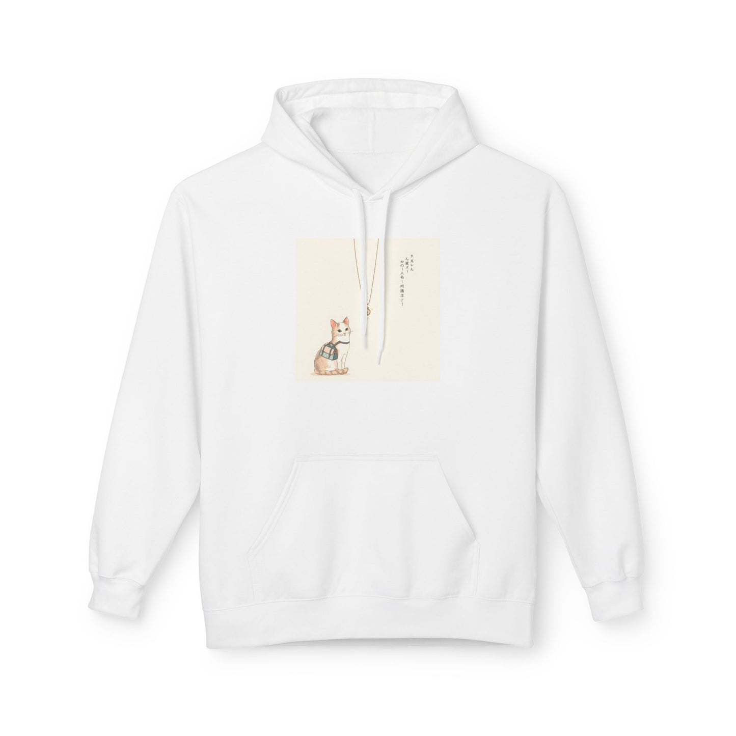 Lucky Cat Clover Illustration Hoodie | Eco-Limited