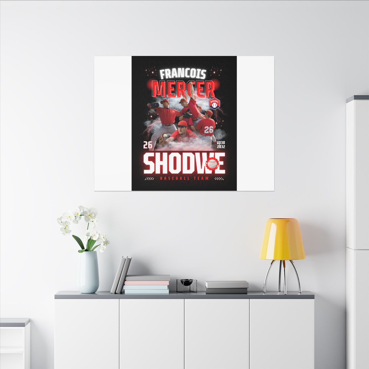 Baseball Team Player Poster