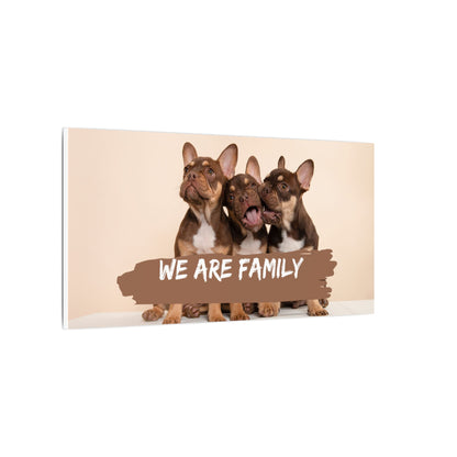 We Are Family French Bulldog Canvas Wall Art