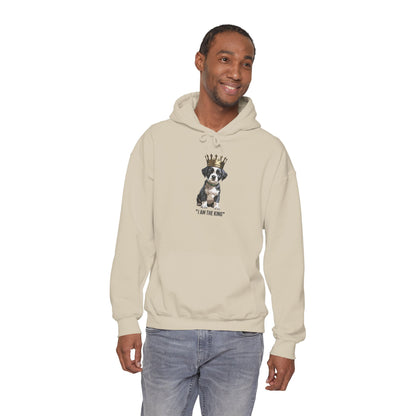 “I Am The King” Crowned Puppy Graphic Hoodie|Eco-Limited
