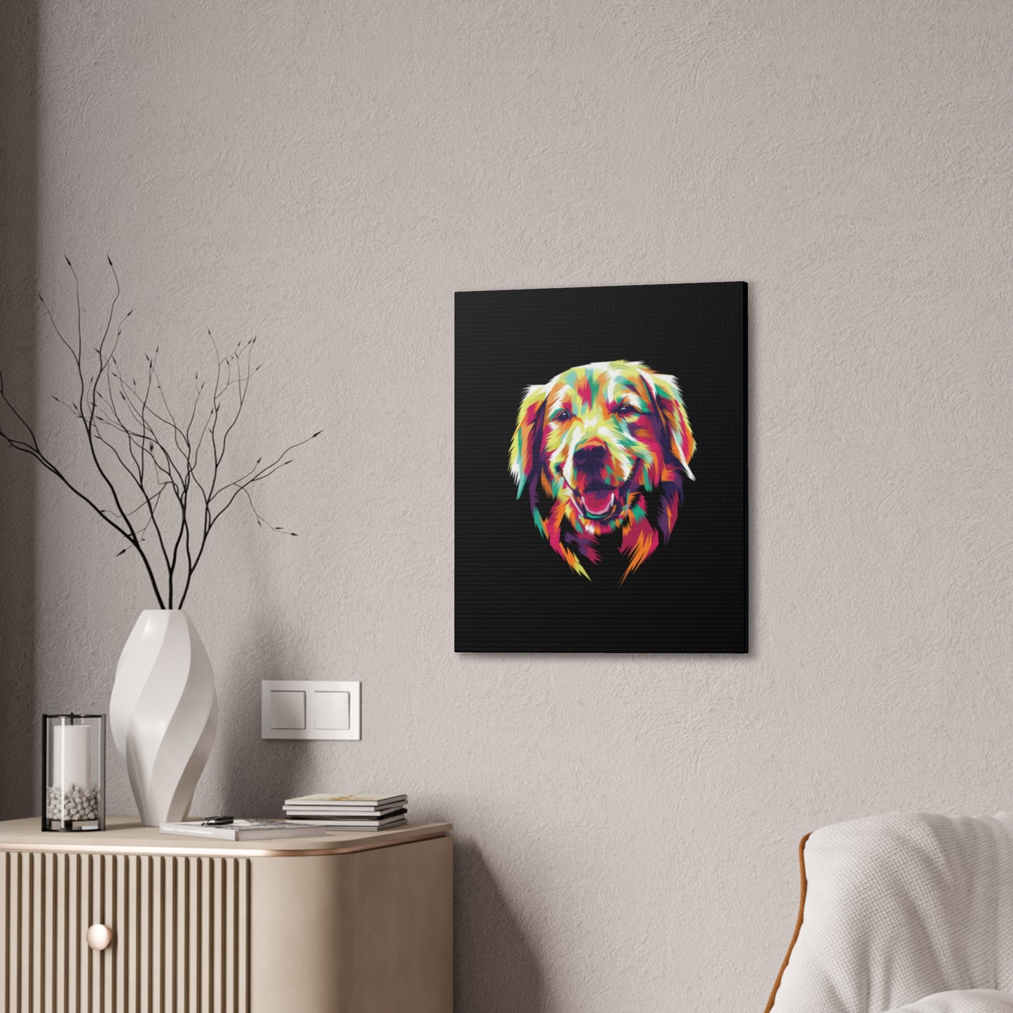 Color Burst Golden Smile Canvas | Eco-Limited