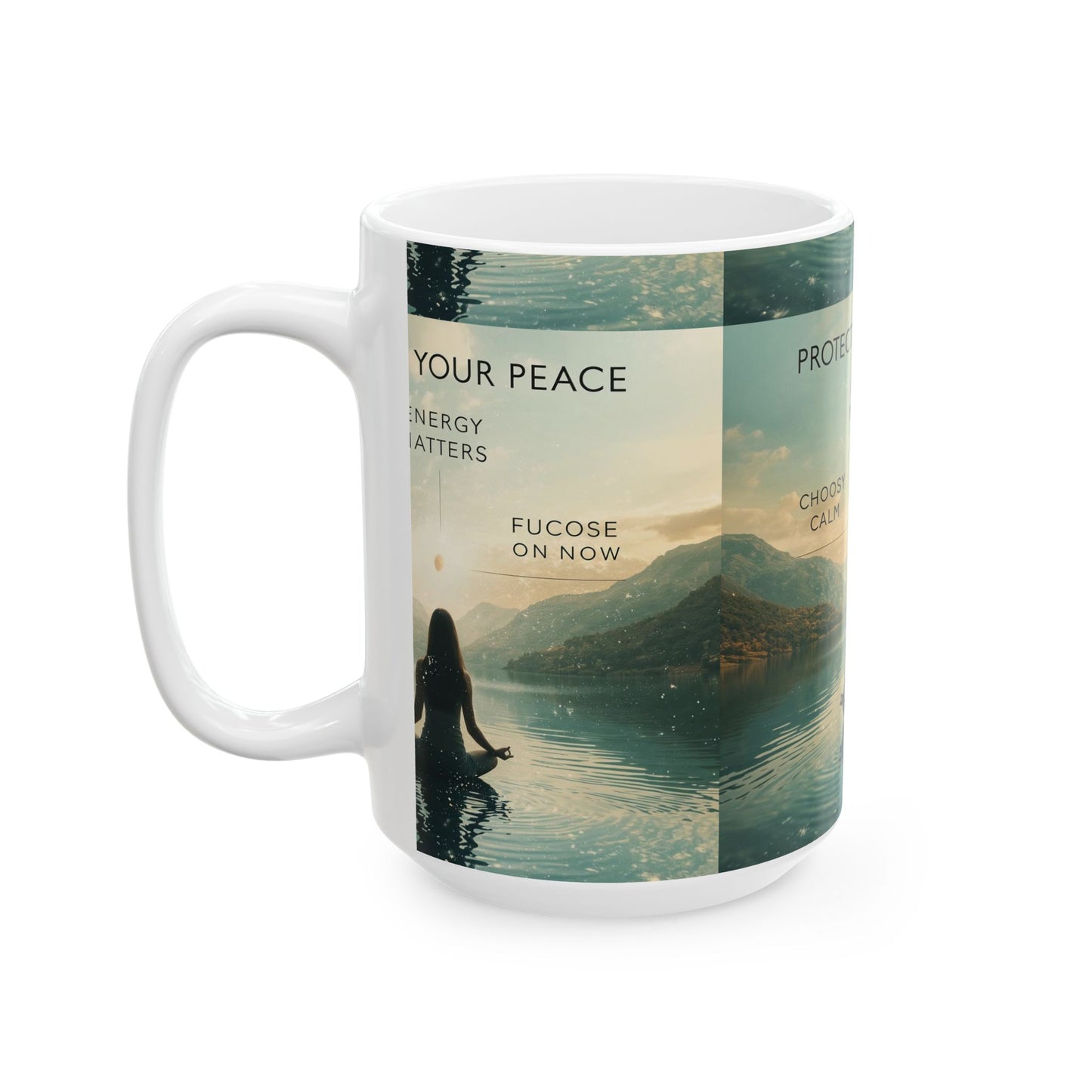 Protect Your Peace Meditation Ceramic Mug | Eco-Limited
