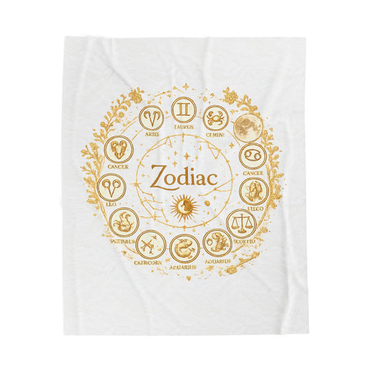 Golden Zodiac Astrology Blanket | Eco-Limited