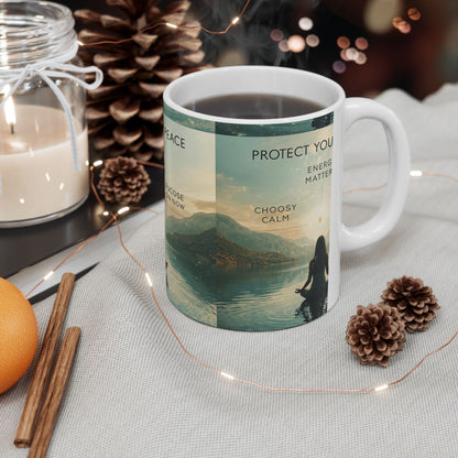 Protect Your Peace Meditation Ceramic Mug | Eco-Limited