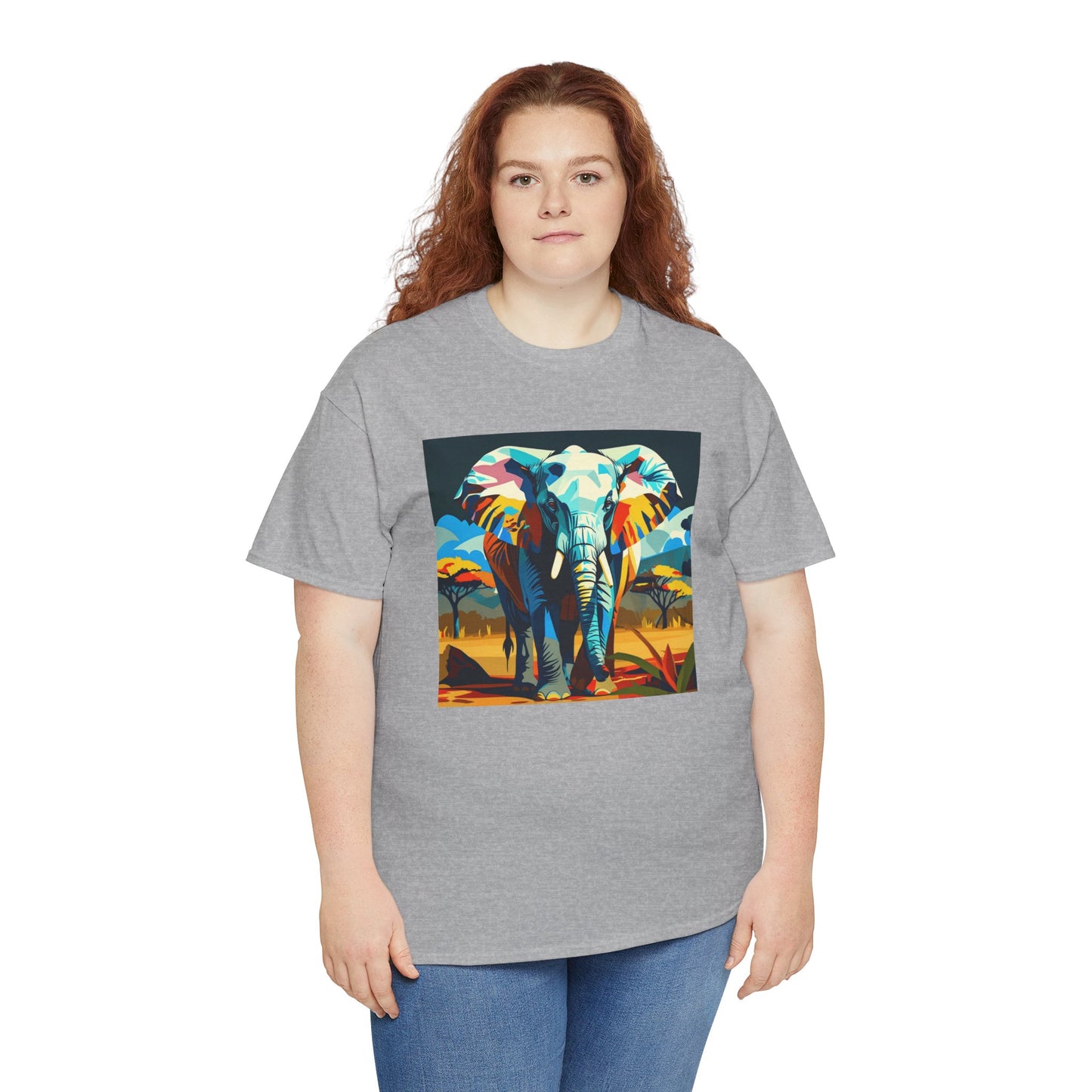 Colorful Elephant Art T-Shirt | Eco-Limited
