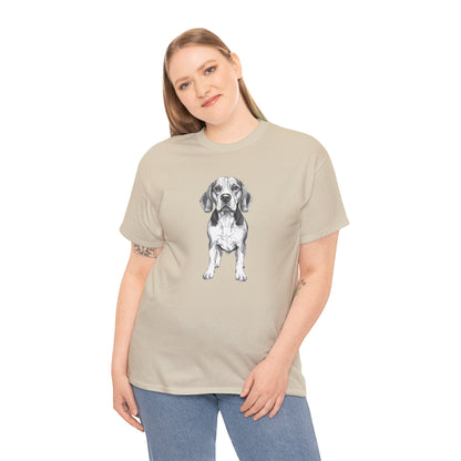 Beagle Sketch Minimal Art T-Shirt | Eco-Limited