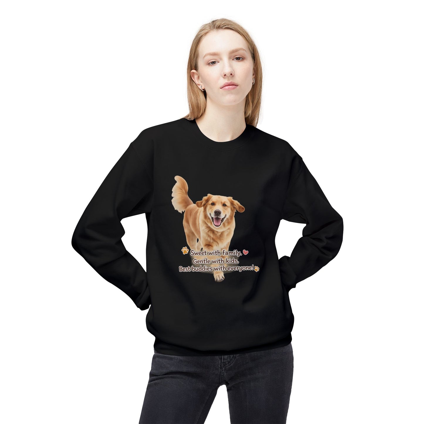 Golden Buddy Character Sweatshirt | Eco-Limited