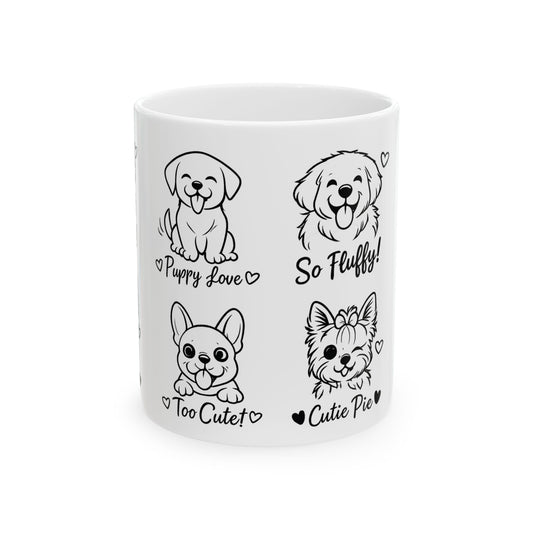 Cute Puppy Face Ceramic Mug
