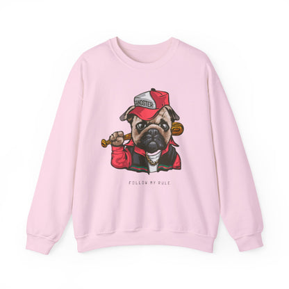 Gangster Pug Graphic Sweater | Eco-Limited