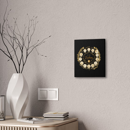 Golden Zodiac Astrology Canvas | Eco-Limited