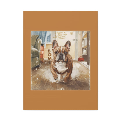 Happy Home Bulldog Canvas Art | Eco-Limited
