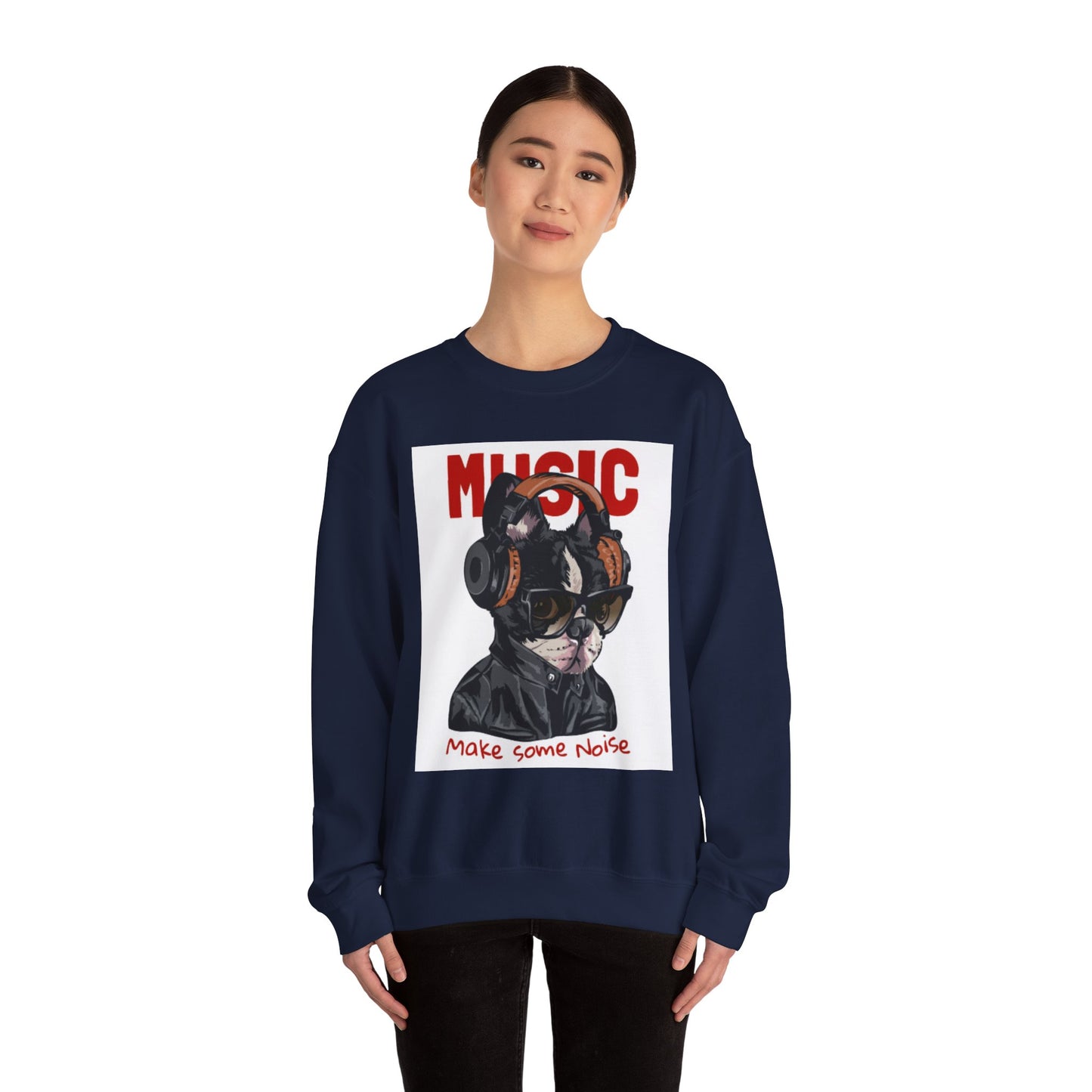 Music Dog “Make Some Noise” Graphic Sweatshirt | Eco-Limited