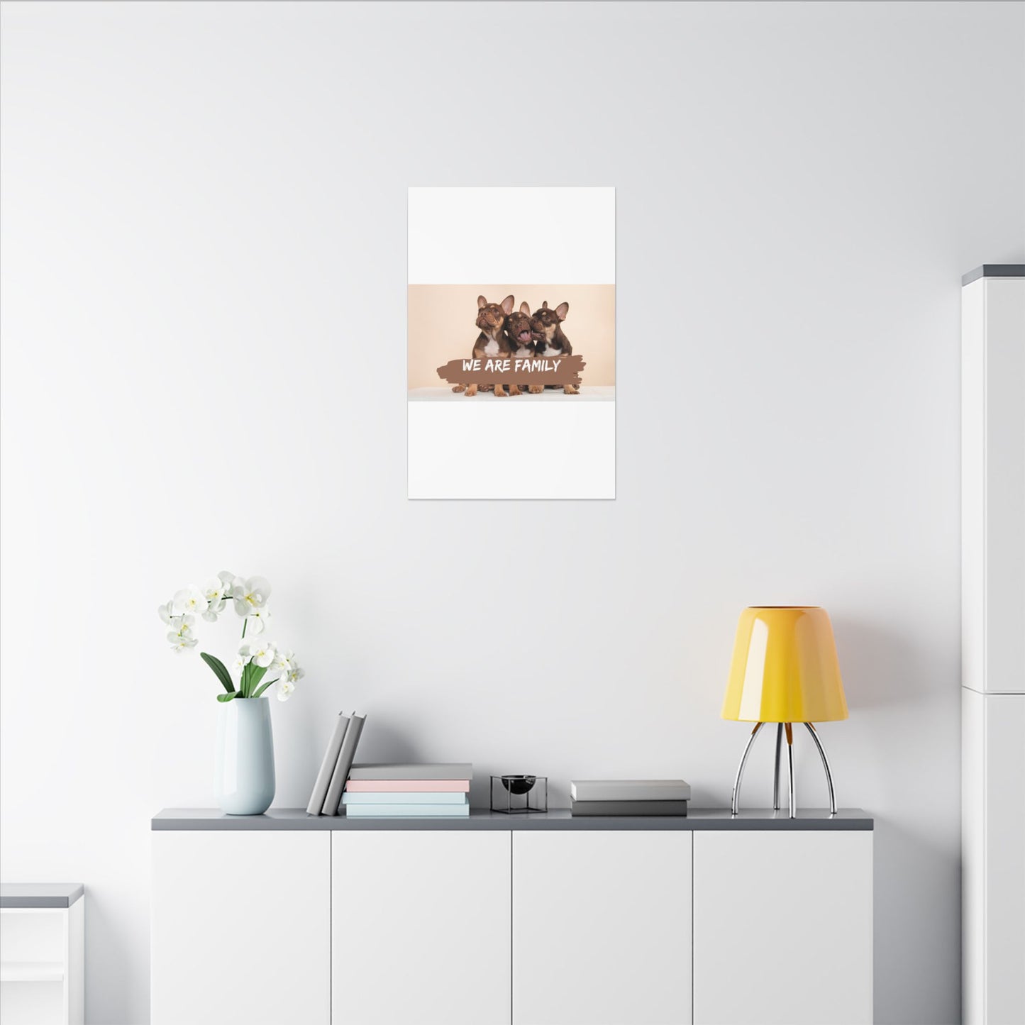 We Are Family French Bulldog Canvas Wall Art