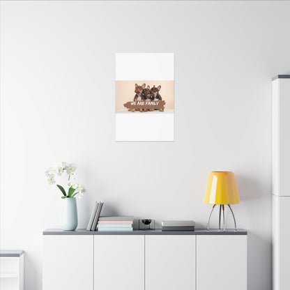 We Are Family French Bulldog Canvas Wall Art