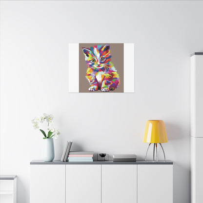 Vibrant Stretched Wall Art for Cat Lovers