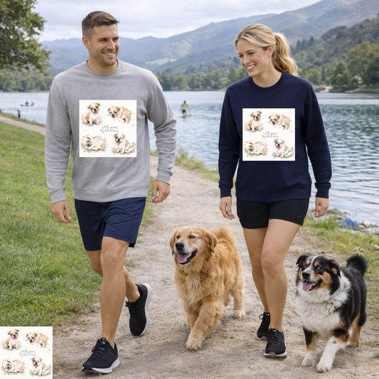 Bulldog Puppy Adventure Sweatshirt | Eco-Limited