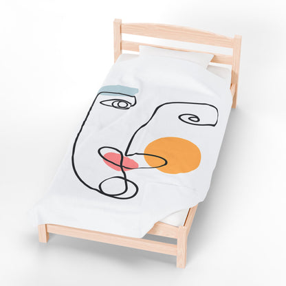 Abstract Line Face Blanket | Eco-Limited