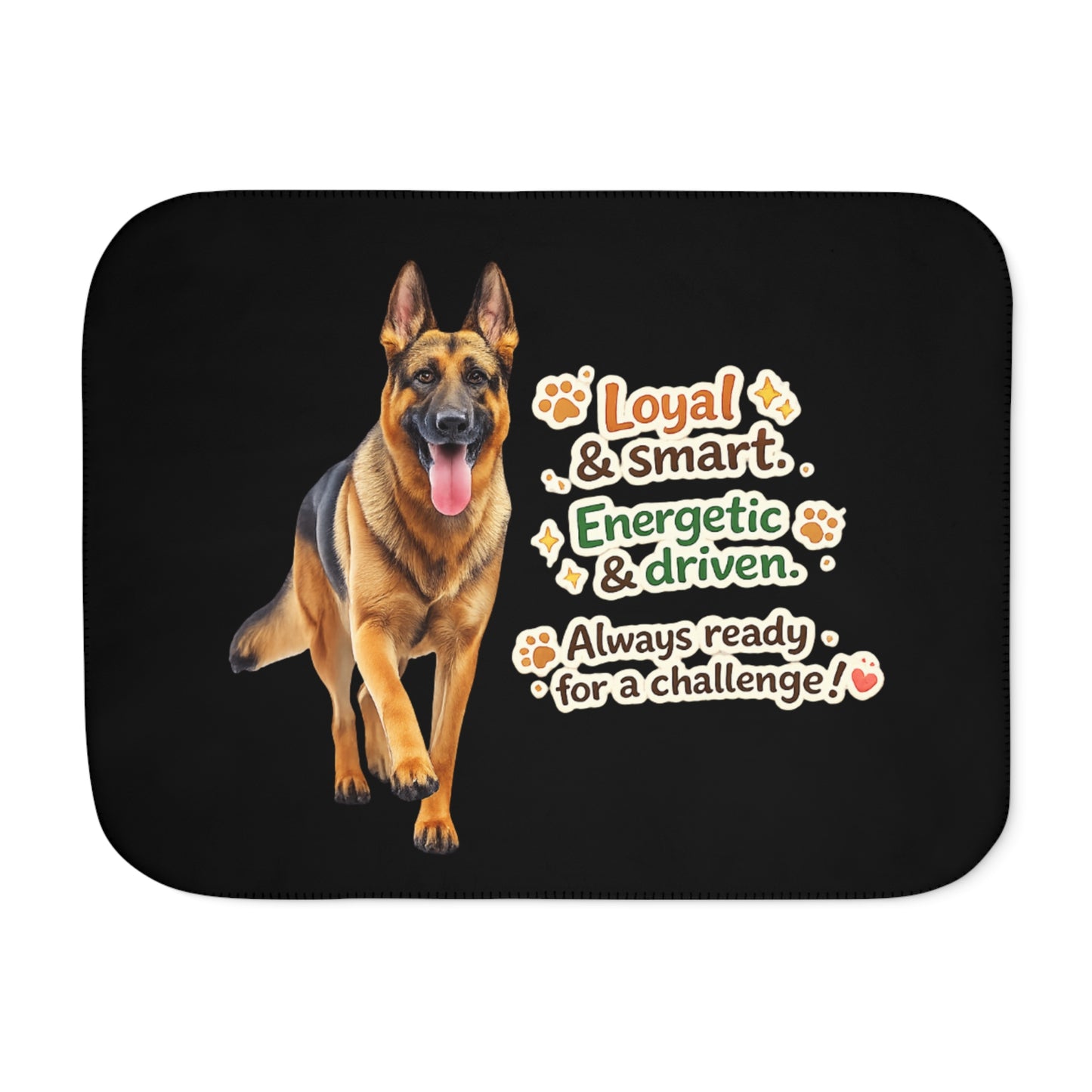 German Shepherd Character Statement Blanket | Eco-Limited