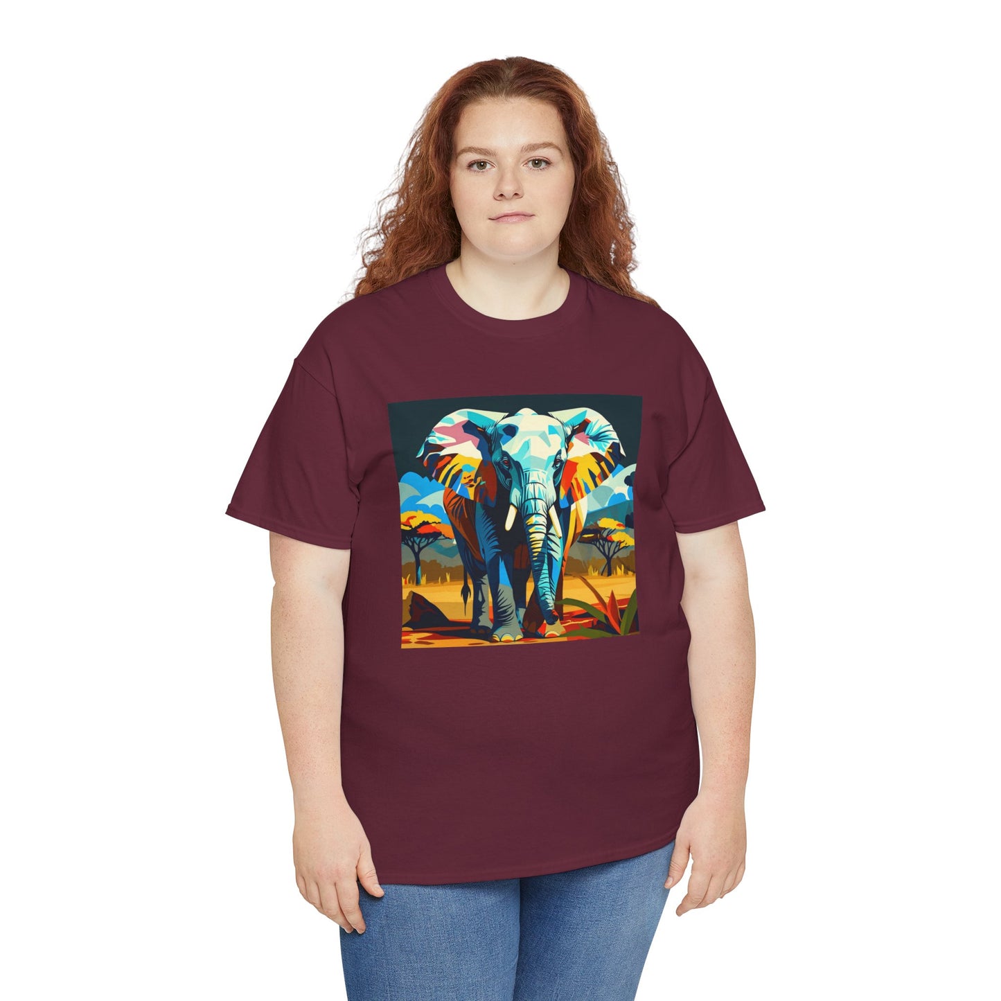 Colorful Elephant Art T-Shirt | Eco-Limited