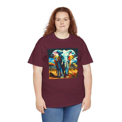 Colorful Elephant Art T-Shirt | Eco-Limited
