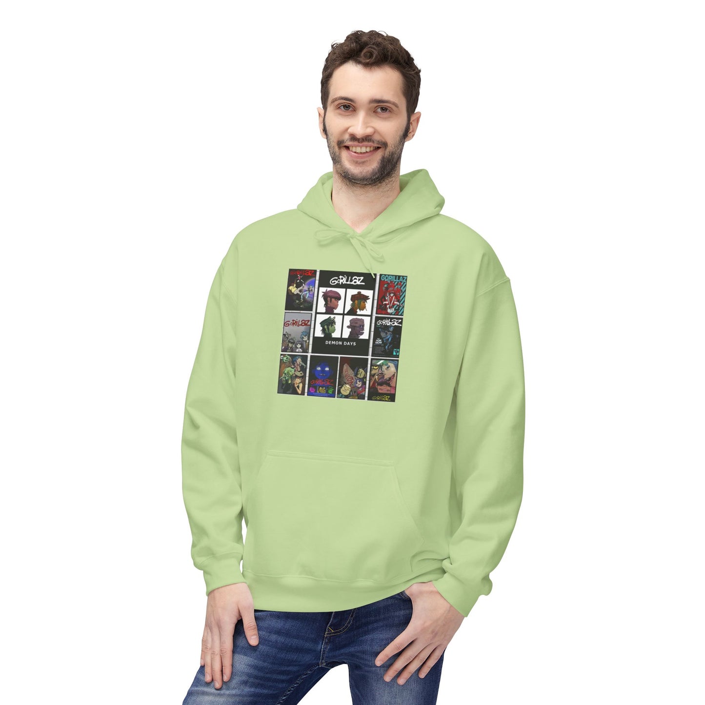 Gorillaz Album Art Collage Graphic Hoodie | Eco-Limited