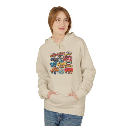 Retro Sticker Collage Graphic Hoodie|Eco-Friendly - Limited