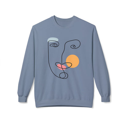Abstract Line Face Sweatshirt | Eco-Limited
