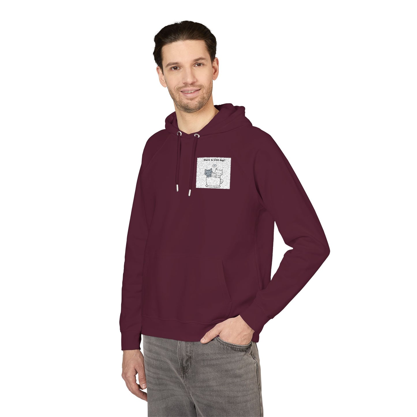 Organic “Have a Nice Day” Cat Hoodie | Organic-Limited