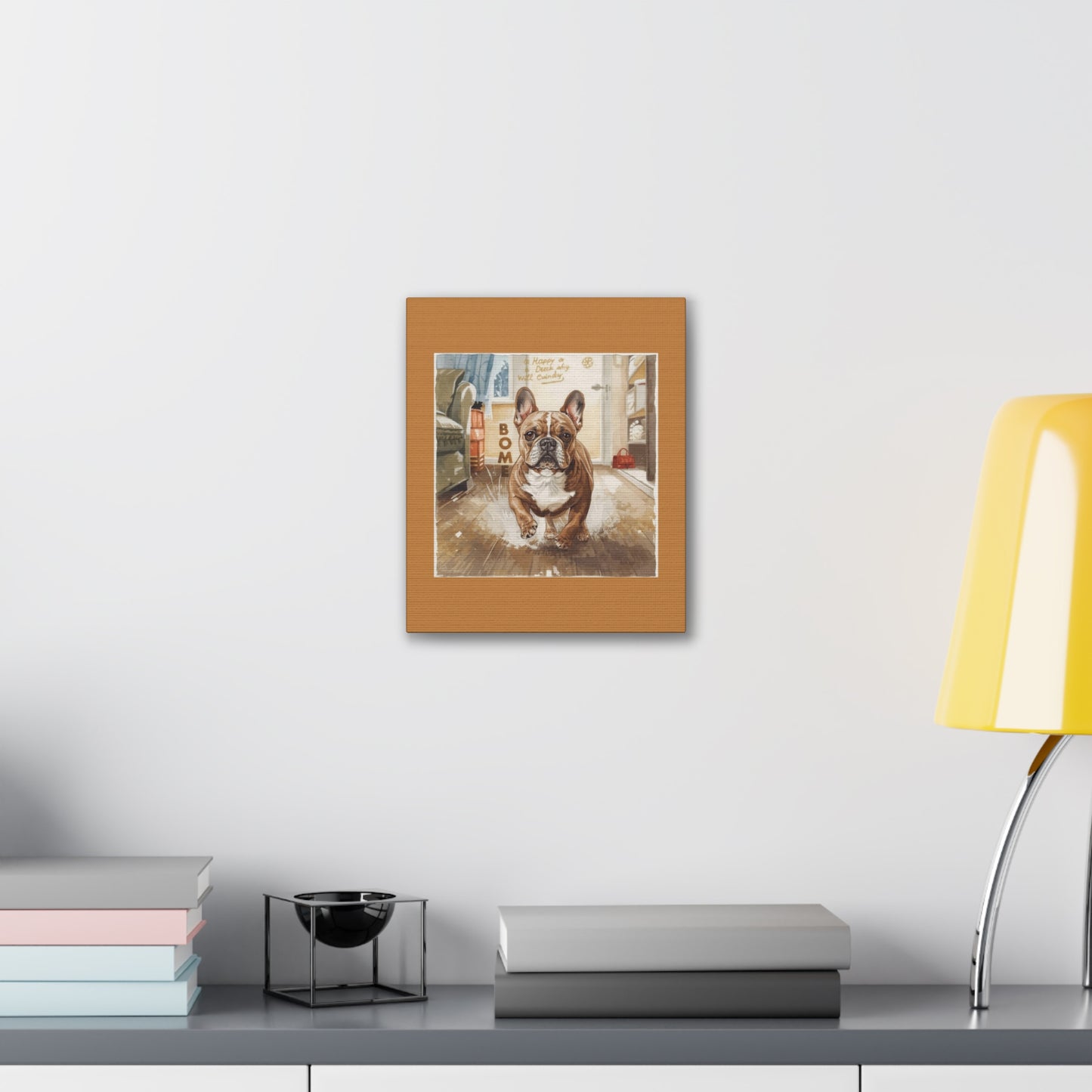 Happy Home Bulldog Canvas Art | Eco-Limited