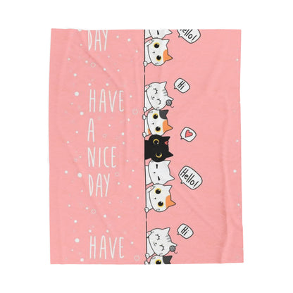 Cute Cats Velveteen Plush Blanket