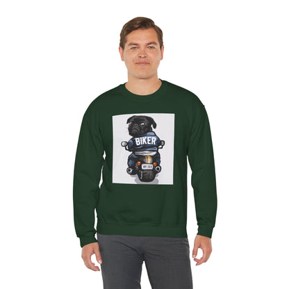 Biker Pug Graphic Sweater | Eco-Limited