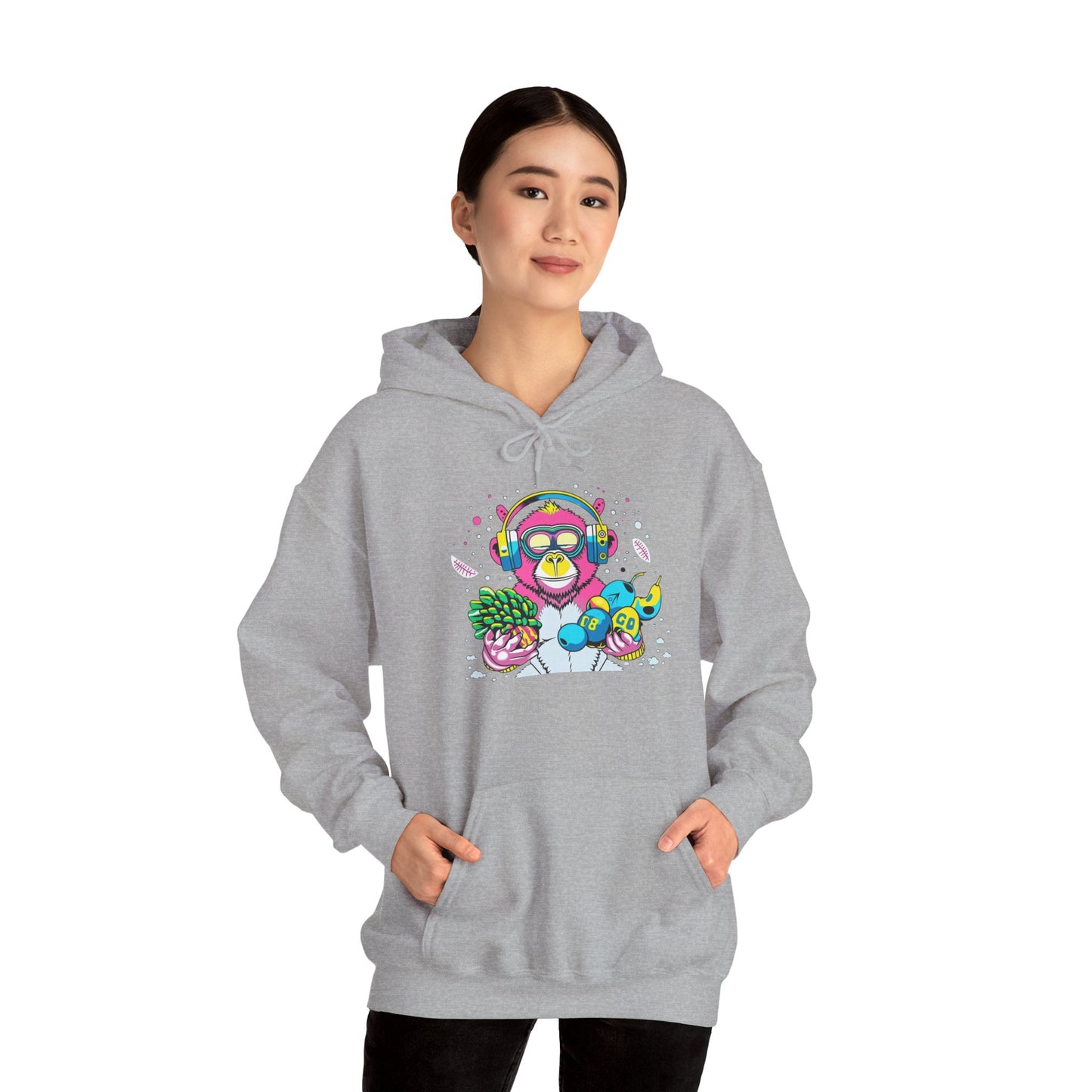 Neon Groove DJ Monkey Hoodie | Eco-Limited
