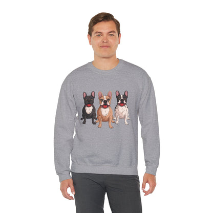 French Bulldog Trio Graphic Sweatshirt|Eco-Friendly - Limited