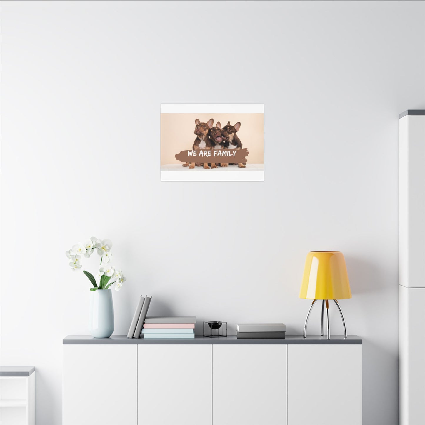 We Are Family French Bulldog Canvas Wall Art