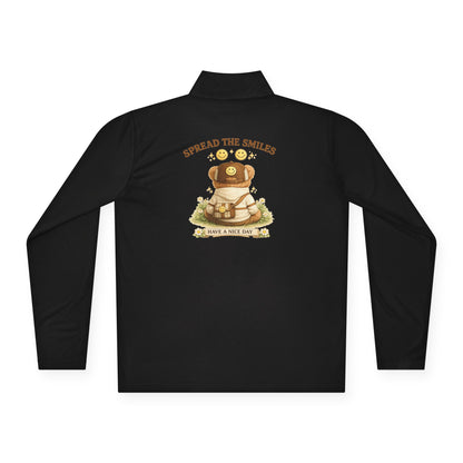 Spread the Smiles Bear Zip-Up Sweatshirt | Eco-Limited