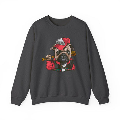 Gangster Pug Graphic Sweater | Eco-Limited