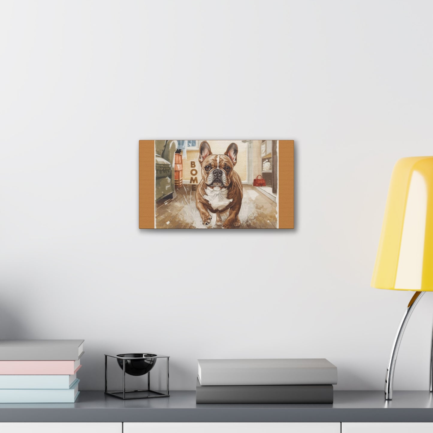 Happy Home Bulldog Canvas Art | Eco-Limited