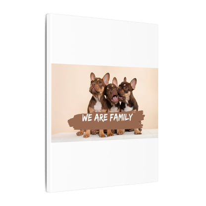 We Are Family French Bulldog Canvas Wall Art