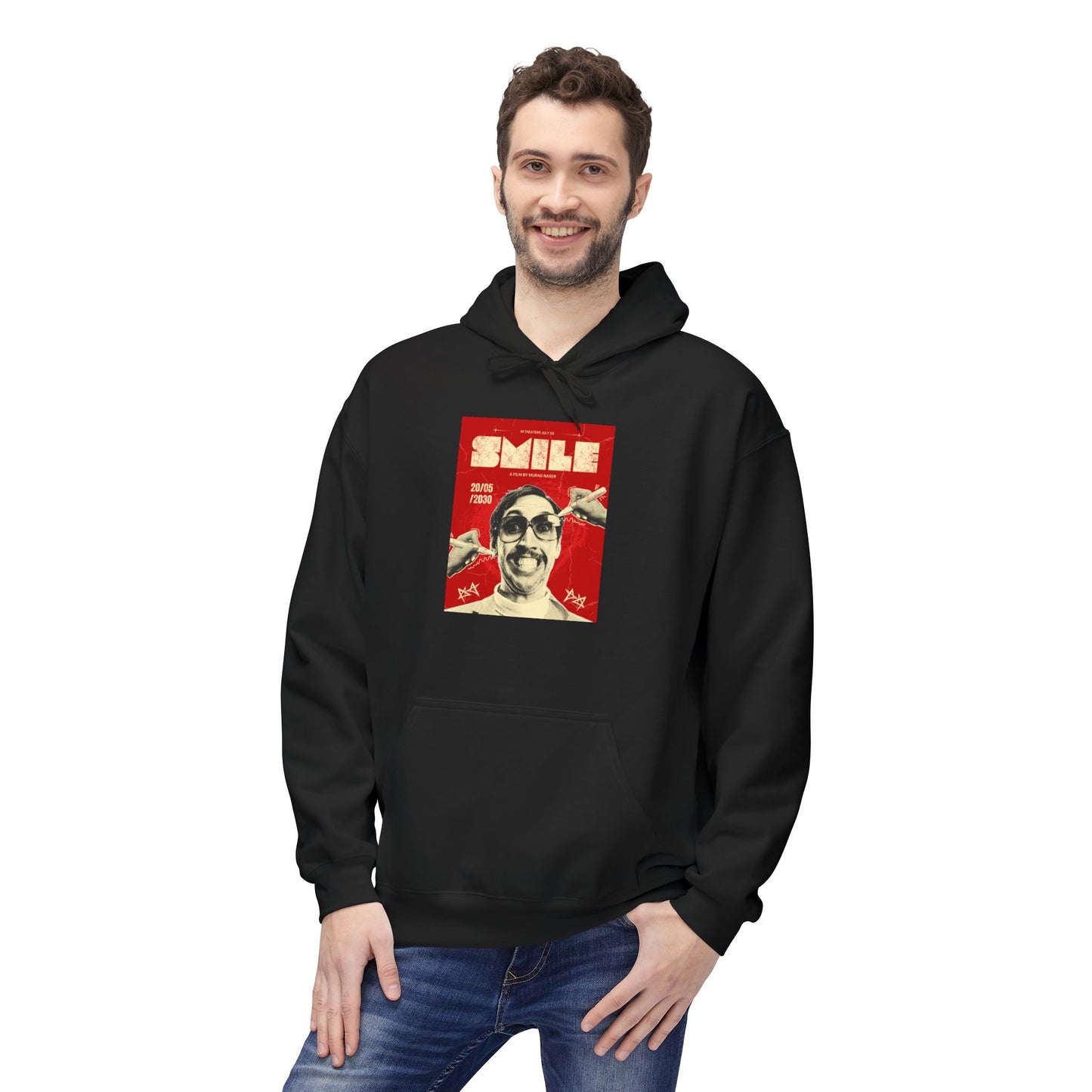 Bold Red Poster Graphic Hoodie | Street Art Edition