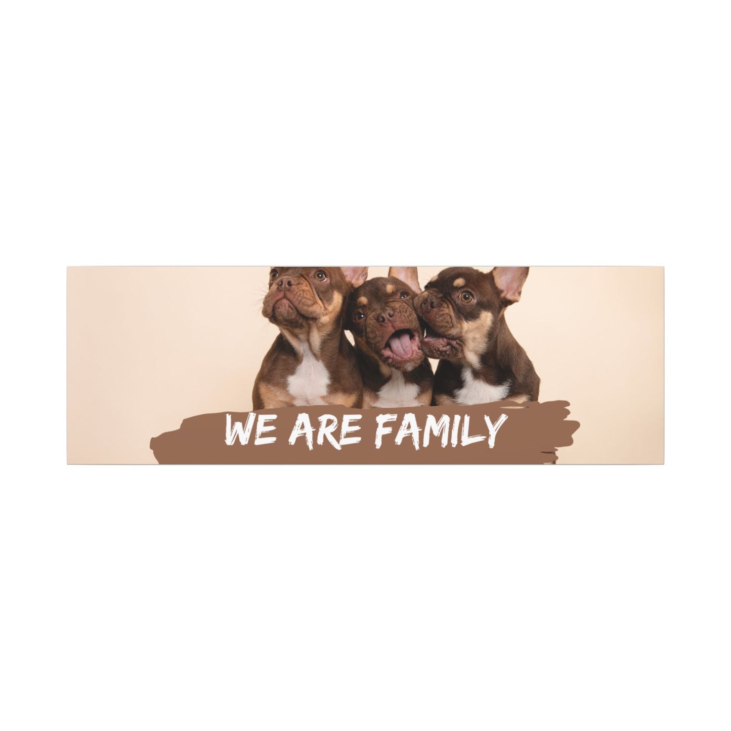 We Are Family French Bulldog Canvas Wall Art