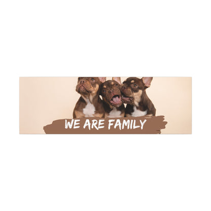 We Are Family French Bulldog Canvas Wall Art