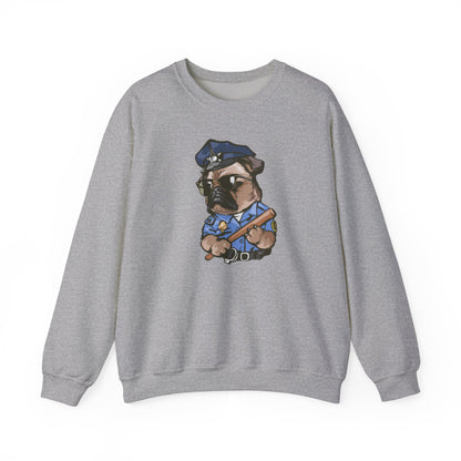 Police Pug Graphic Crewneck Sweatshirt|Eco-Friendly - Limited