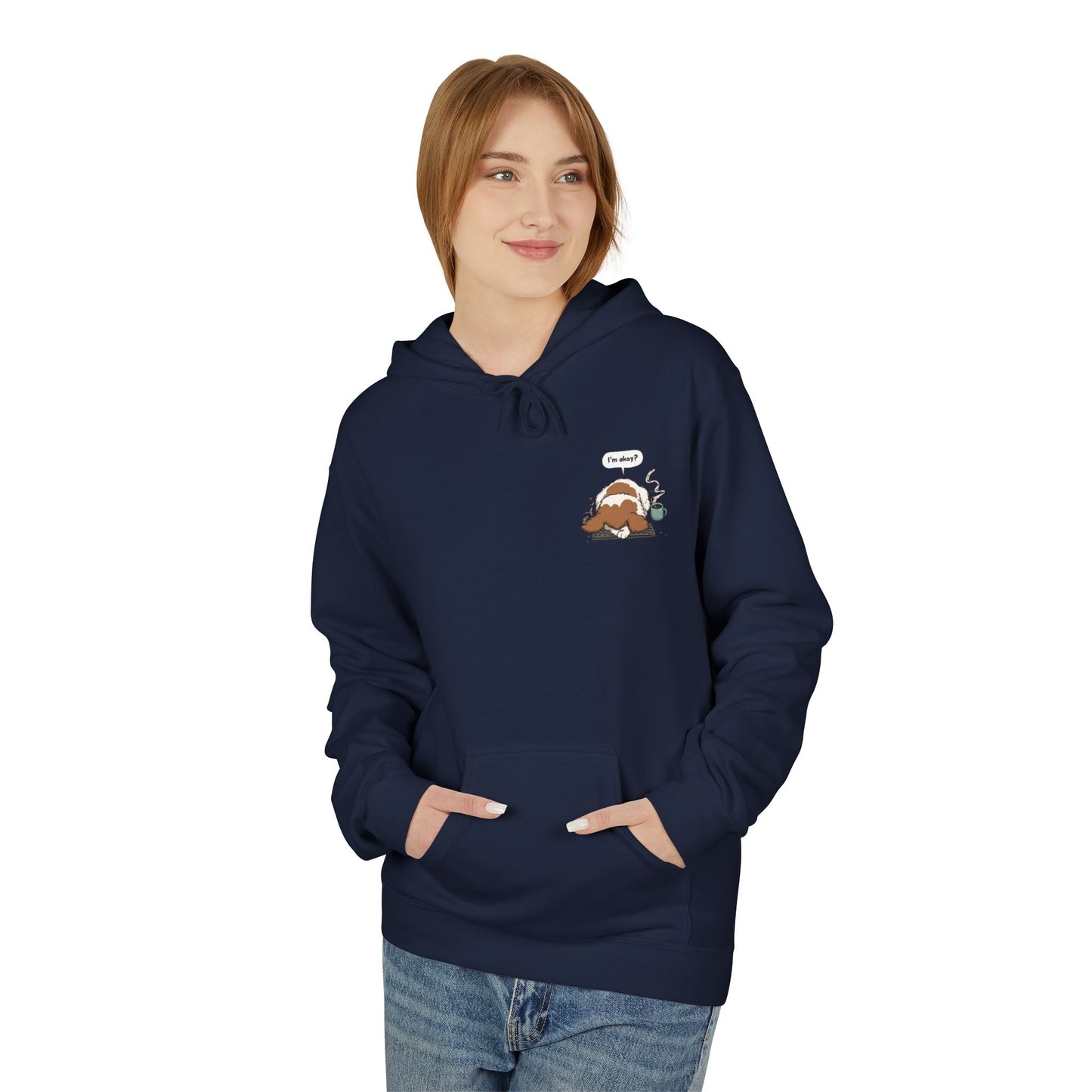 I’m Okay? Dog Coffee Moment Hoodie | Eco-Limited