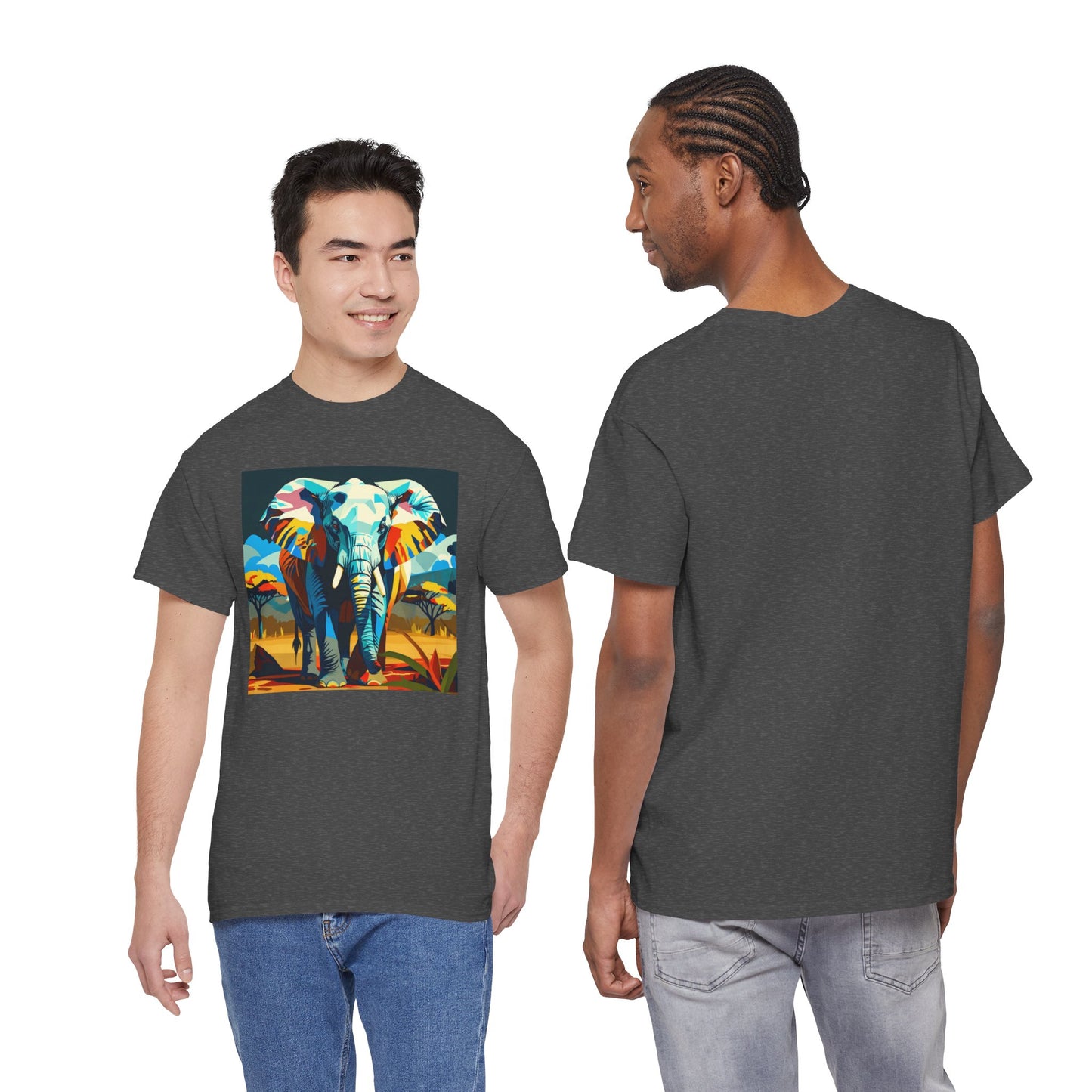 Colorful Elephant Art T-Shirt | Eco-Limited