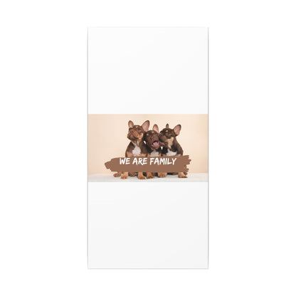 We Are Family French Bulldog Canvas Wall Art