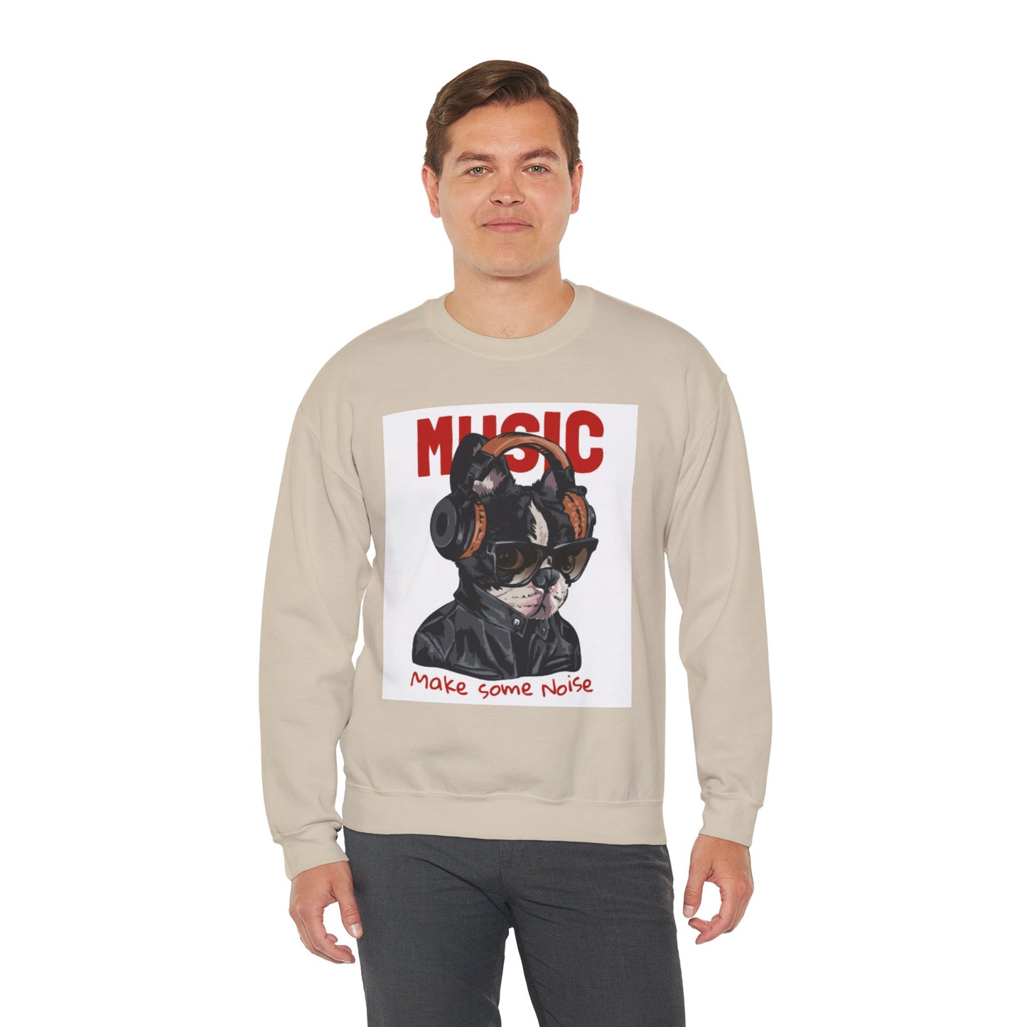 Music Dog “Make Some Noise” Graphic Sweatshirt | Eco-Limited