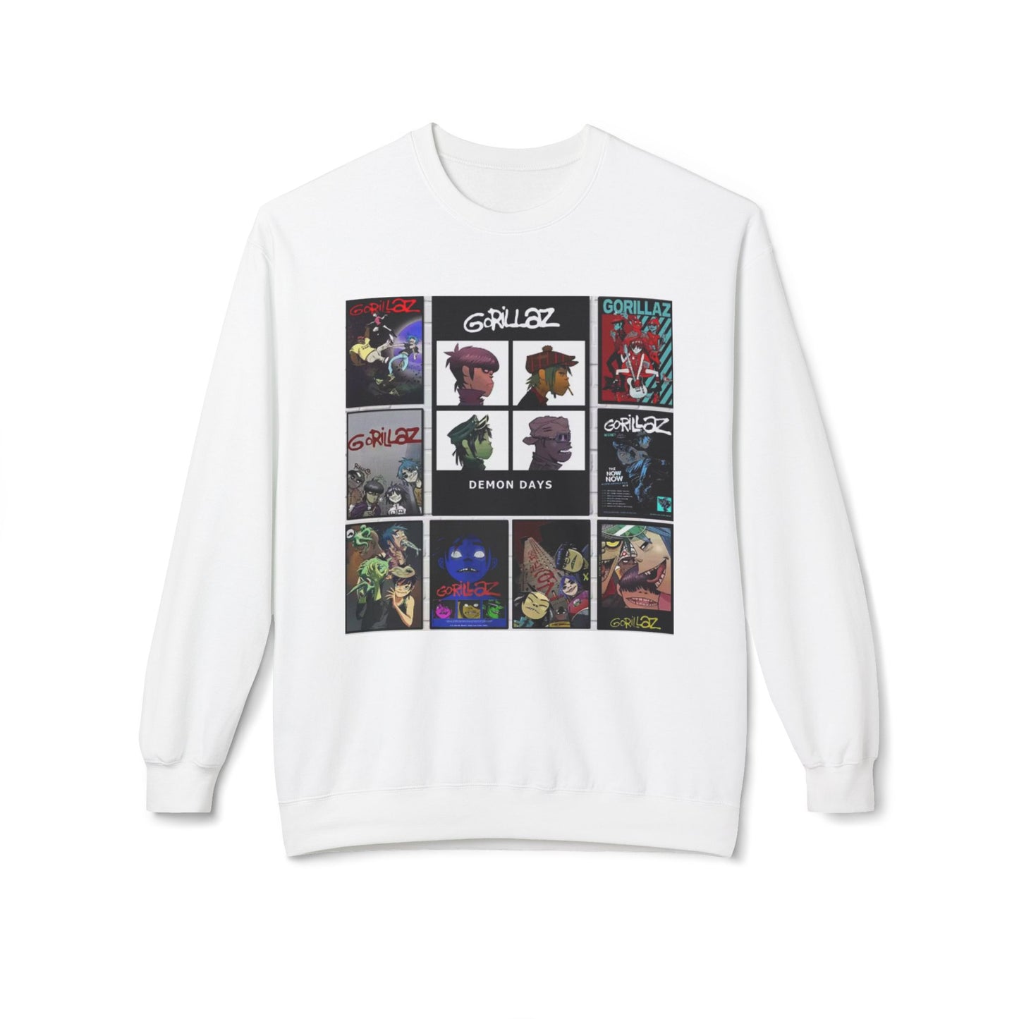 Gorillaz Album Art Collage Graphic Sweatshirt Music Inspired Streetwear