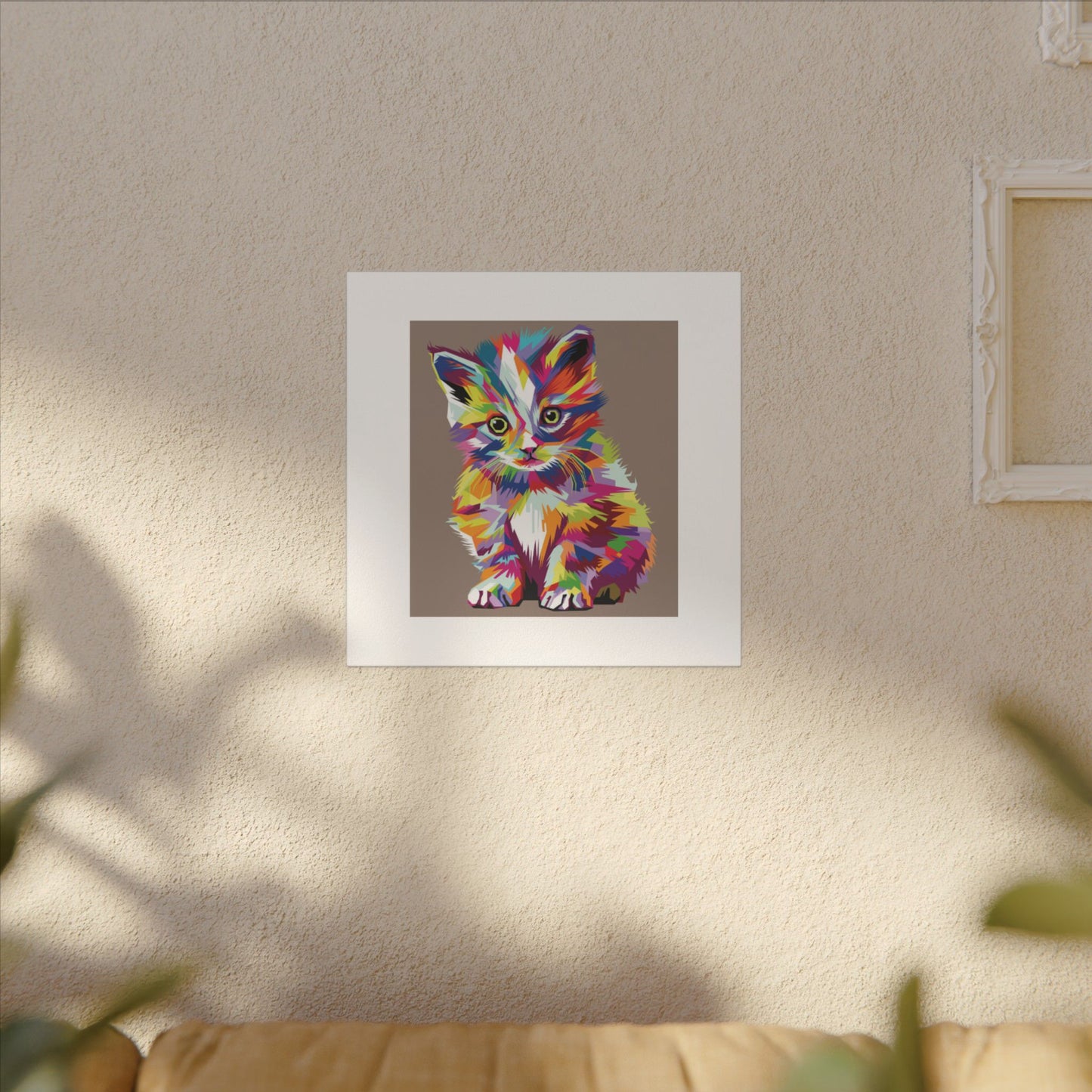 Vibrant Stretched Wall Art for Cat Lovers